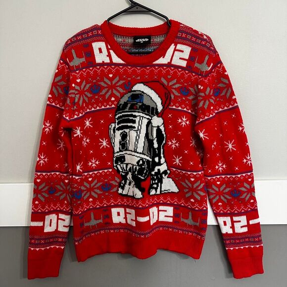 Star Wars Other - Star Wars Mens Medium Christmas Sweater Holiday Red R2-D2